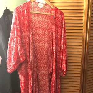 LulaRoe Shirley Red & White Size Large